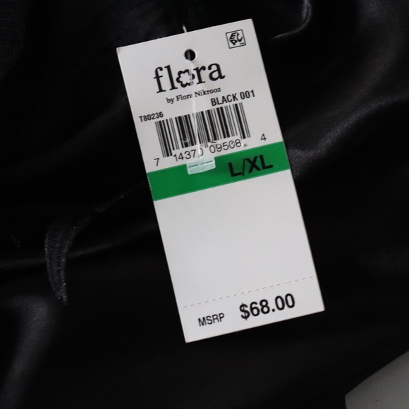 Flora by Flora Nikrooz Black Satin Stella Robe - Picture 13 of 13